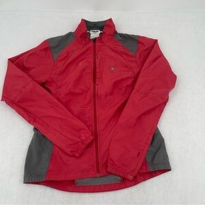 PEARL IZUMI Women’s Whisper Light Weight jacket Running Coat Red/Grey size Large